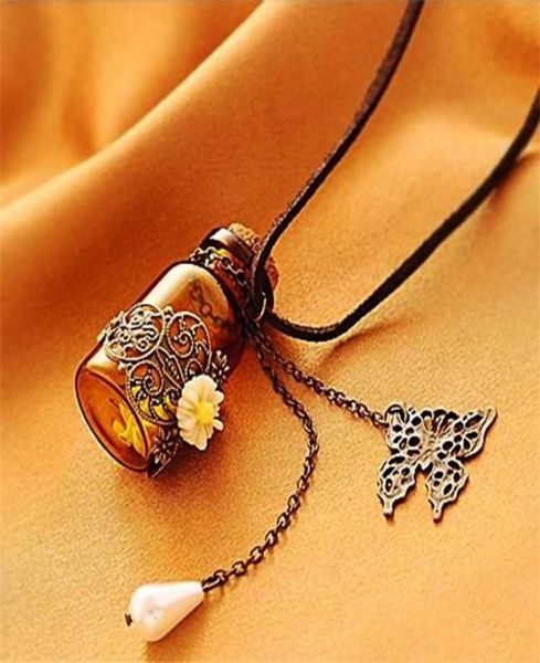 

glass bottle aromatherapy essential oil diffuser necklace locket pendant jewelry with 24quot chain and 3 washable ne577 859 q23365927, Silver
