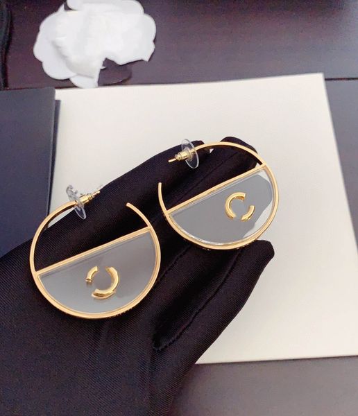 

c stud earing designer for lady women ccity heart-shaped earring internet celebrity jewelry woman gold hoop earrings 50, Golden;silver