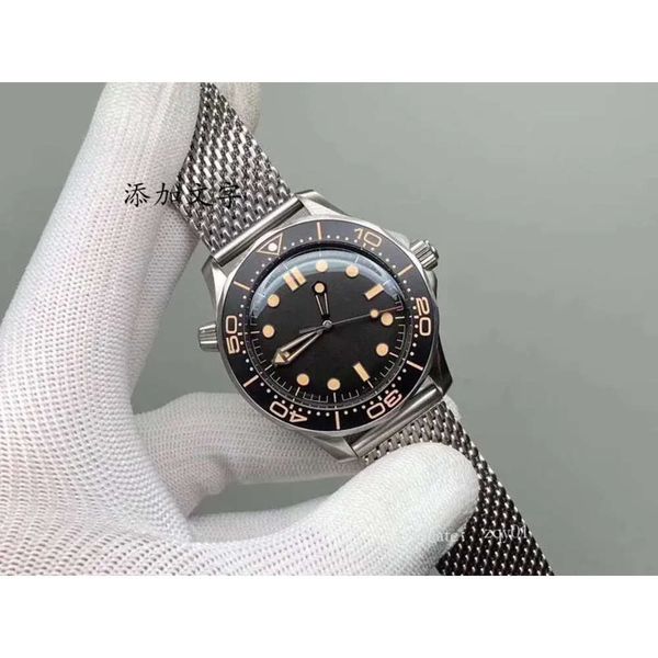 

time nttd watch mm no to die men watches automatic movement mechanical montre de luxe limited james bond nato m wristwa es auatic na, Slivery;black