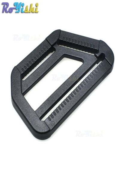 

50pcslot 26x52mm plastic multifuntion adjustable buckle slider hardware for outdoor backpack strap webbing4351915, Black