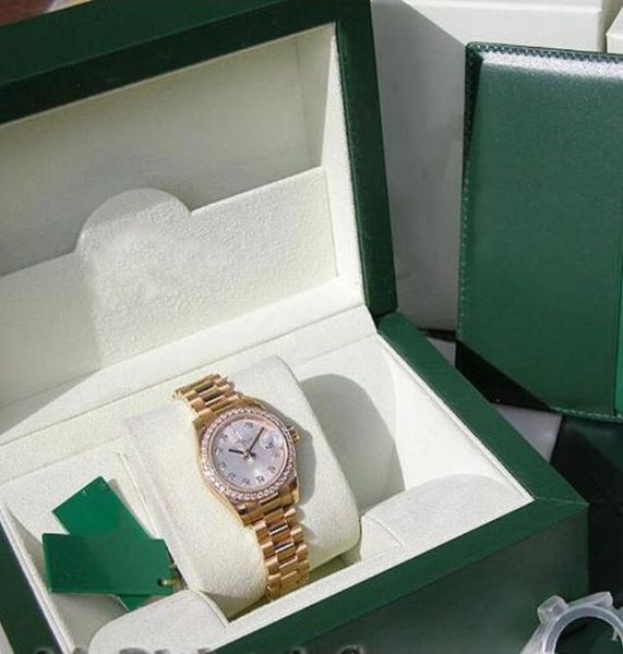 

women039s watches factory s automatic movement 31mm ladies 18k yellow gold silver diamond 179138 with original box diving w1302161, Slivery;golden