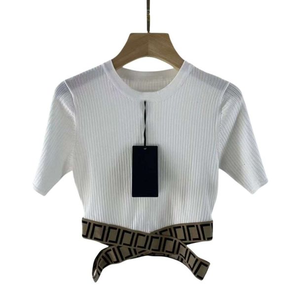 

designers women hoodie fashion and luxury high new women's f letter stitching short-sleeved tee spring and summer breathable round neck, White;black
