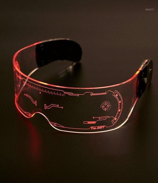 

sunglasses led luminous glasses electronic visor light up prop for festival ktv bar party performance children gifts4758559, White;black