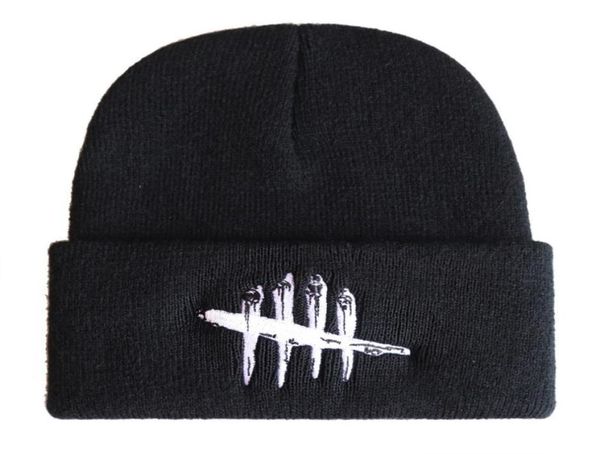 

cotton dead by daylight beanie embroidery casual for men women knitted winter hat solid hiphop skullies survival game8746085, Blue;gray