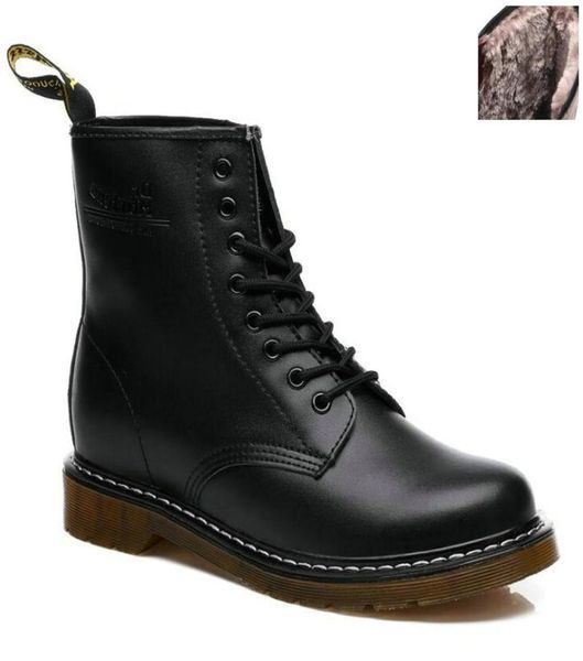 

designer dr ankle boots men women winter snow boots doc martens shoes ankle botas dms5493790, Black