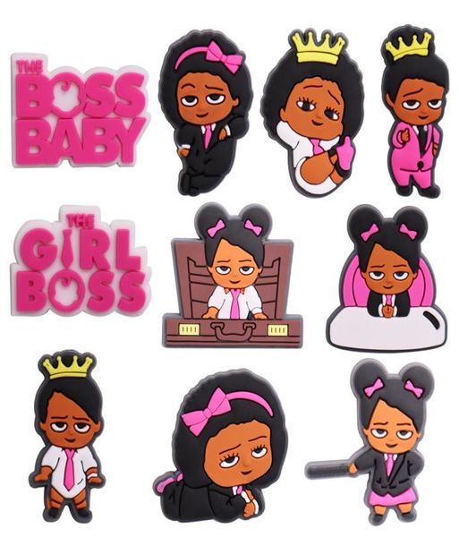 

wholesale 100pcs pvc lovely black baby girl shoe designer comic witch decorations buckle for charms jibbitz button 1043353, White;pink