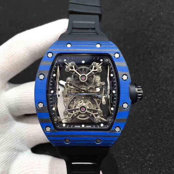 

watches luxury wristwatch richa milles wine barrel watch rm50-27-01 automatic mechanical carbon fiber tape men watches