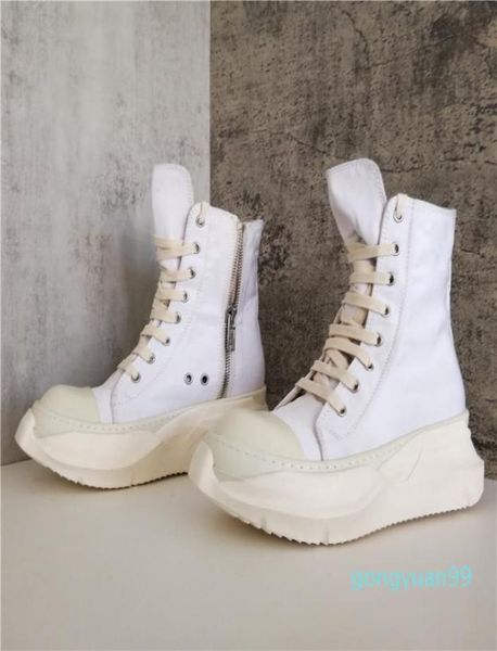 

thick sole female canvas ankle boots 2021 spring motorcycle boot women breathable high fashion sneakers 172020d508706176, Black