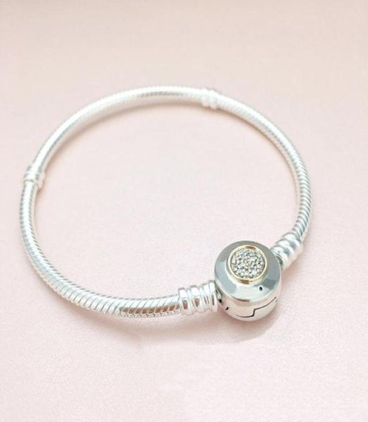 

women fashion bracelets fit charms gold silver diamond buckle chain bracelet5859028, Golden;silver