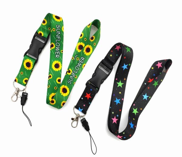 

10pcs cartoon star lanyard buttons phone usb badge holder funny neck strap keyring diy remove buckle lanyard8636269, Silver
