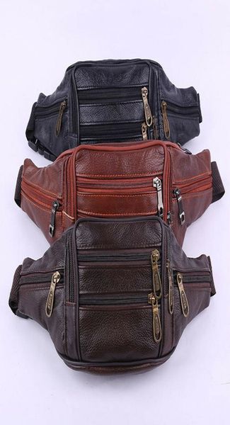 

new men leather hip belt fanny pack waist purse sling bag wallet purse holder6242901
