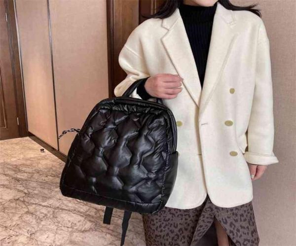 

female backpacks women balck big space pad cotton backpack bagpack ladies feather down travel rucksacks for girls sac bag female 23995827