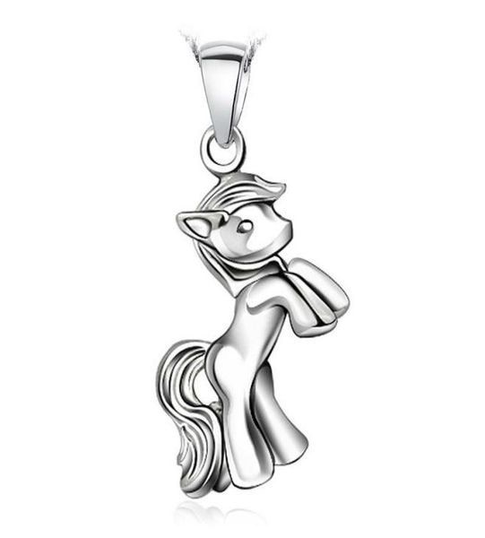

925 sterling silver chinese blessing horse pendant necklace jewelry5412484