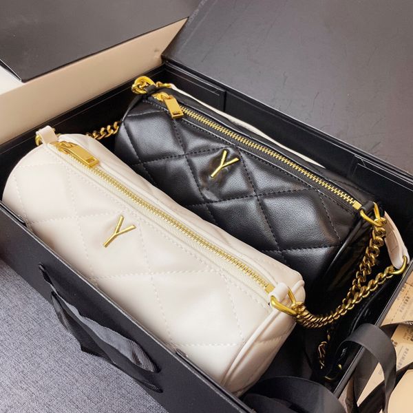 

designer sade small cylinder chain underarm the tote bag ladies wallet summer luxury new metal hardware leather chain shoulder strap handbag