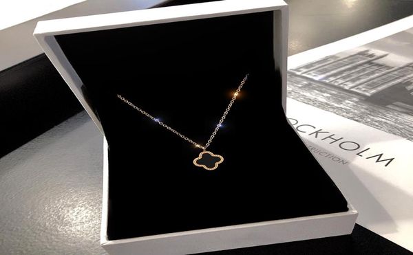

fashion jewelry whole luxury jewelry designer necklace for women titanium steel clover pendant necklace women gift 8179147, Silver