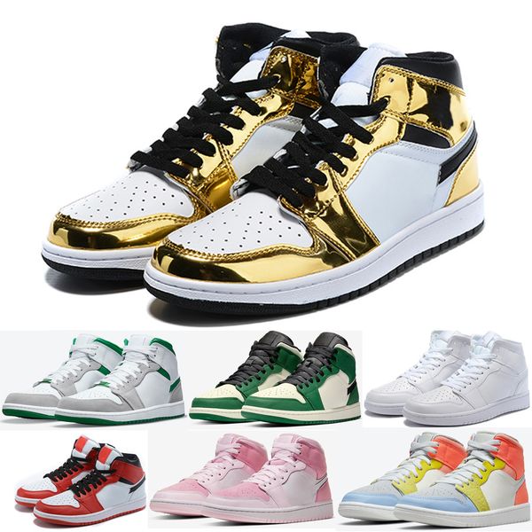 

jumpman 1 basketball shoes 1s mid cut men women university high blue hyper royal patent panda og dark mocha bred shadow unc smoke grey sport