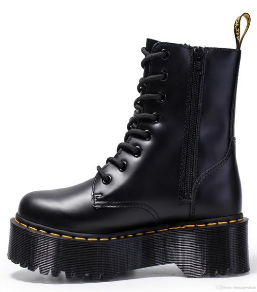 

women black martens boots genuine leather boots for women ankle boots punk dr motorcycle shoes men thick heel platform winter shoe1926878