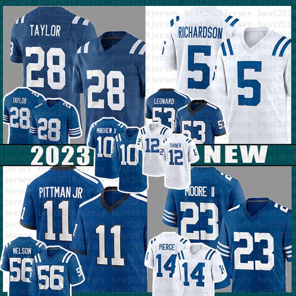 

anthony richardson jonathan taylor football jersey men darius leonard indianapolises colts michael pittman jr. quenton nelson kenny moore ii, Black;red