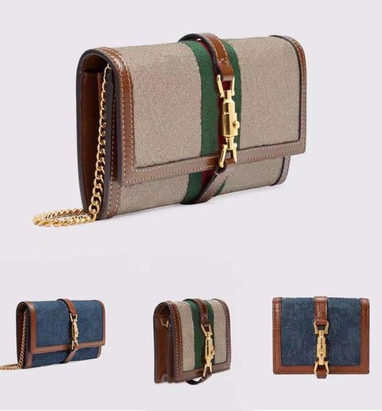 

652681 jackie 1961 long wallet with chain cover 4 colors beigeebony denimlvory white black leather zipper pouch inside card slot5464610, Red;black