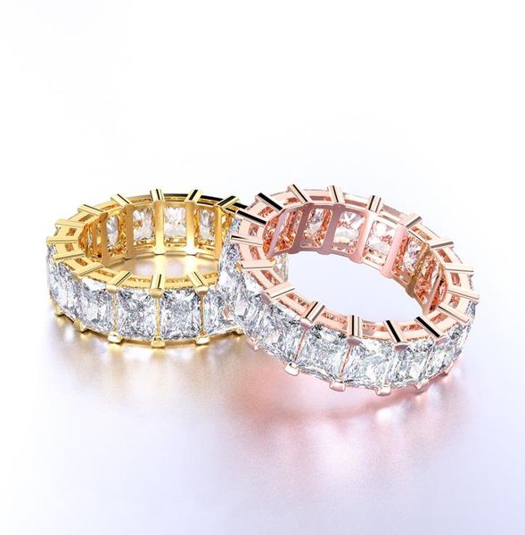 

iced out bling diamond rings 3 colors charm rhinestone band rings hip hop jewelry for men women wedding simple gift kimterb313f5648346, Silver