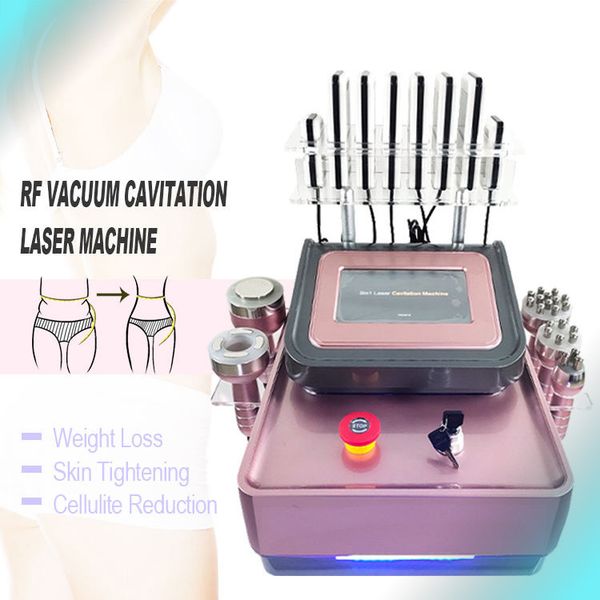 

2024 new s shape vacuum ultrasonic 6 in 1 lipolaser body cavitation machine 8pads lipo laser rf skin tightening beauty machine