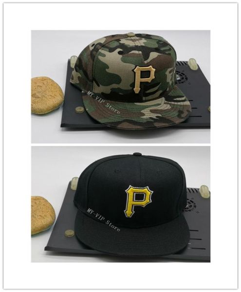 

new fashion pittsburgh fitted caps letter p hip hop size hats baseball caps flat peak for men women full closed gorra1368316, Blue;gray
