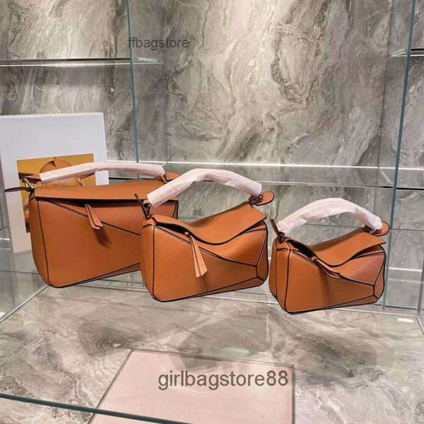 

lowe geometric designer puzzle spain bags girl lady bag style family women's summer popular leather star handheld spliced commuter cros