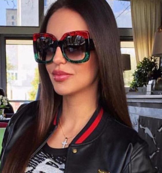 

sunglasses italy luxury oversized square women brand design sun glasses for female vintage green red goggle uv400 oculossunglasses2589494, White;black