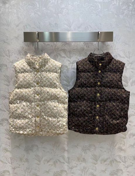 

2022 fashion 2 color women's vests keep warm high neck vest jacket women sleeveless single breasted pockets designer street wear coat, Black;white