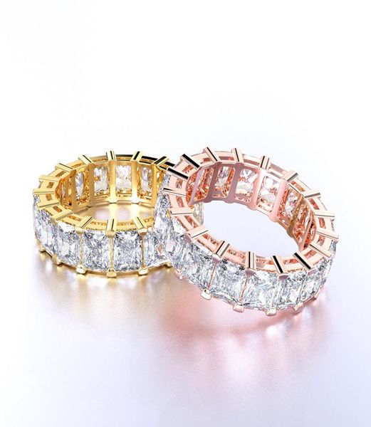 

iced out bling diamond rings 3 colors charm rhinestone band rings hip hop jewelry for men women wedding simple gift kimterb313f8460587, Silver