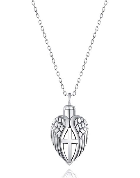 

love heart pendant cremation ash holder urn keepsake necklace4220405, Silver