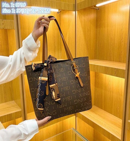 

whole factory ladies shoulder bags 2 styles sweet bow ribbon tote bag elegant letter printing handbag large capacity simple co5657814