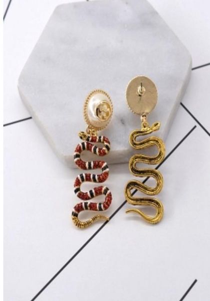 

low pearl flower diamond crystal snake swist lady039039s earing 23999282593, Silver