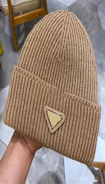 

2022 luxury classic designer winter hats style beanie hats men and women fashion universal inverted triangular knitted hat out9584304, Blue;gray