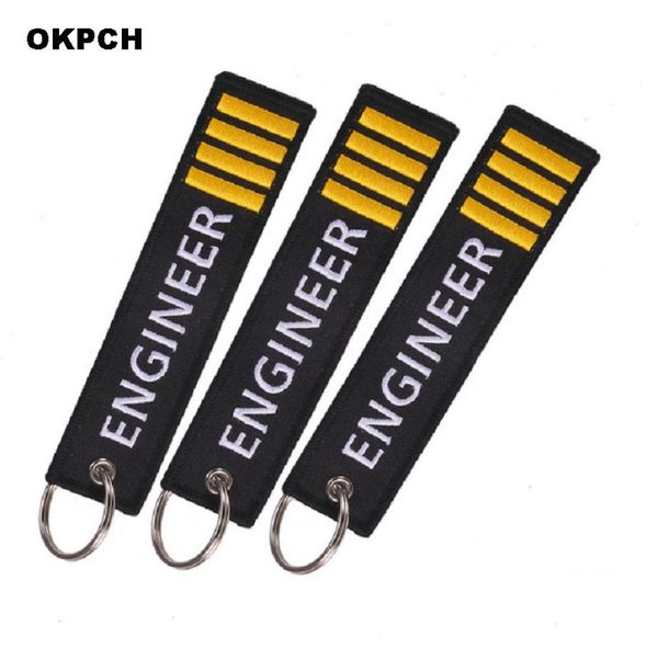 

jewelry embroidery keyring chain for aviation gift fashion keychains engineer key chain2031484, Silver