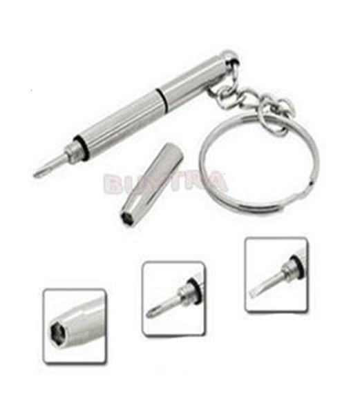 

keychains double head 3 in 1 mi eyes hunt tool hand steel inox keys bit multiplier tools8045846, Silver