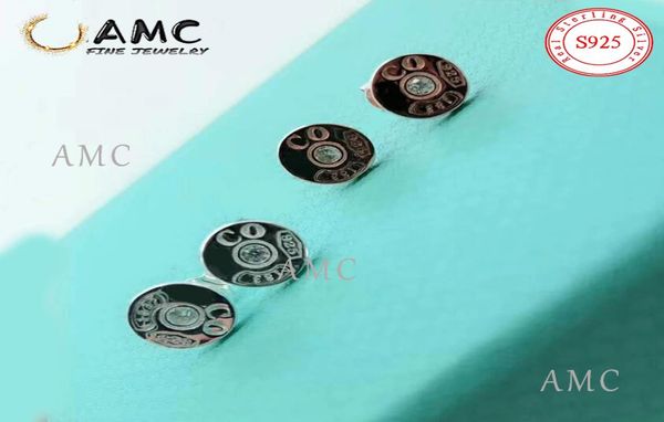 

amc 925 sterling silver love classic heartshaped starfish round earrings fashion female designer earrings whole immediately s9966266, Golden;silver