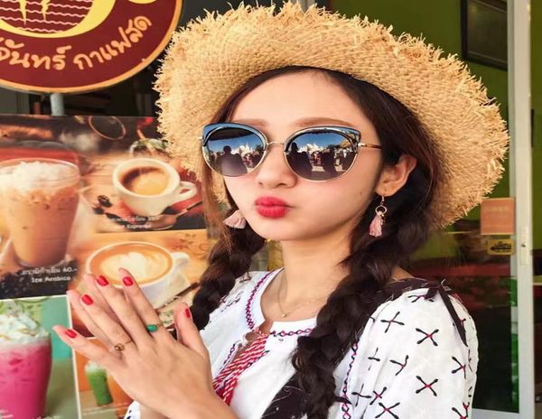 

wholepearl designer sunglasses brand polarized lens sun glasses eyewear for women eyeglasses metal frame 5 color2629377, White;black