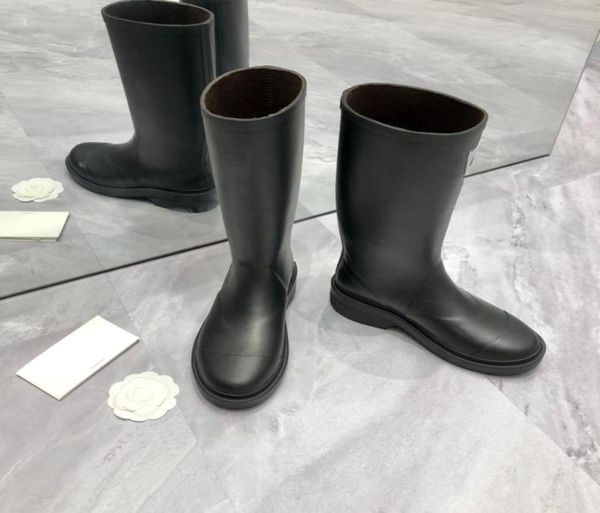 

rain boots season proof water women039s knee boot medium tube thick bottom chimney british style martin shoes8818484, Black