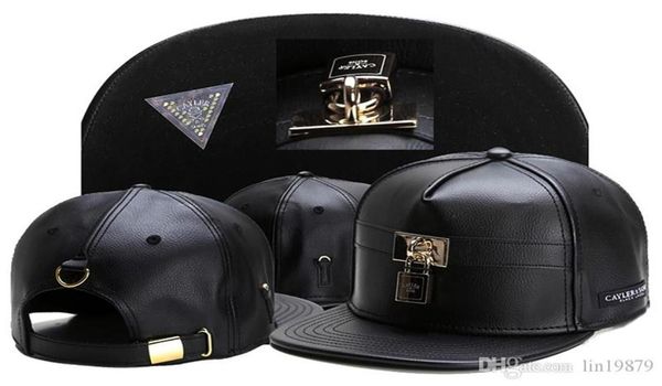 

2017 summer style leather lock baseball caps casquettes chapeus hip hop outdoor sports snapback hats for men women215b2504901, Blue;gray