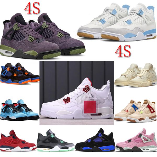 

4s basketball shoes 4 mens womens jumpman sneakers leather designer zapato og thunder pine green military oreo sail seafoam university blue