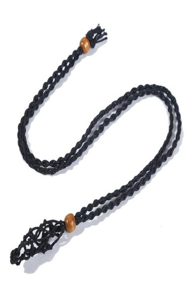 

2021 ups ecofriendly linen cord bead necklace interchangable macrame hemp stone pendant pouch jewelry jeweled mesh a birthday pre4284199, Silver