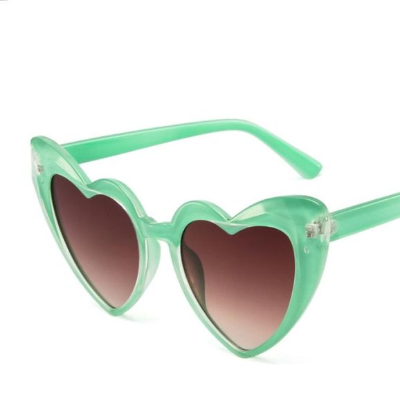 

ladies heart shaped sunglasses plastic women brand designer fashion rimless love clear ocean lenses sun glasses whole4784666, White;black