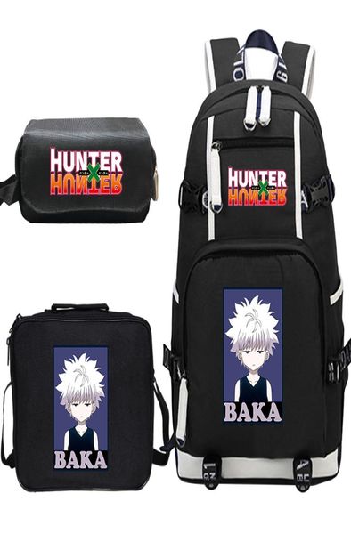 

mochila 3pcsset hunter x hunter print school bags for teenager girls kids cartoon anime school backpack bag student bookbags3467388