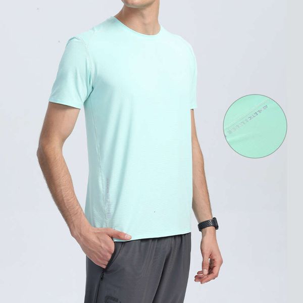

lu lu yoga men's t-shirts men's short sleeved sports t-shirt quick drying gym training t-shirt fitness shirt ice running economy t