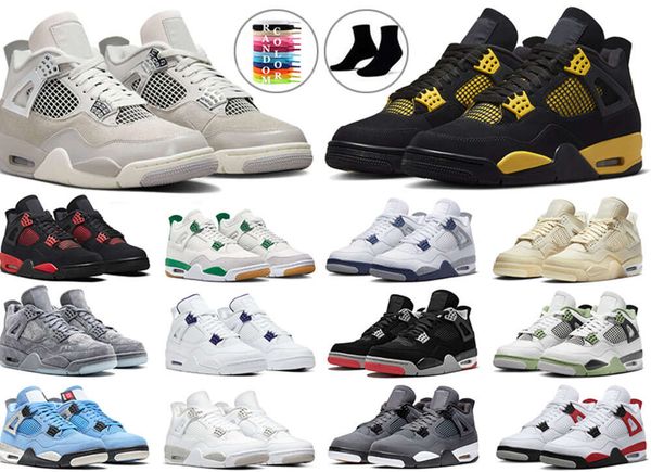 

basketball shoes black cat 4s men women j4 fire red thunder pine green sail military frozen moments cool grey mens womens trainers outdoor s