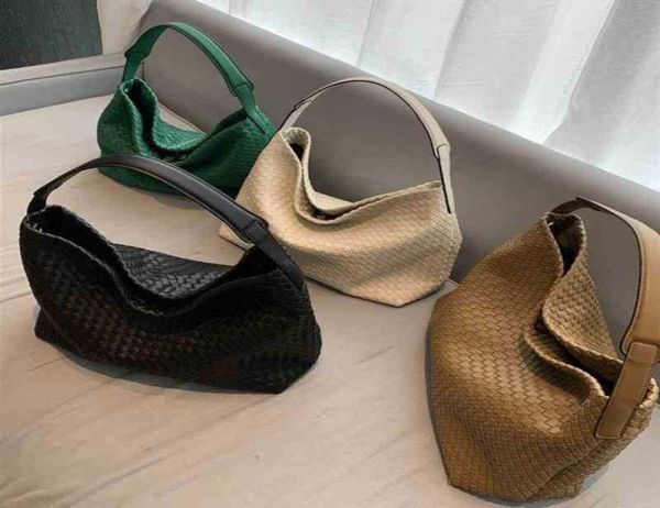 

evening bags luxurys s handbags woven large bag women's 2022 autumn and winter large capacity tote bag soft single shoulder armpit hand