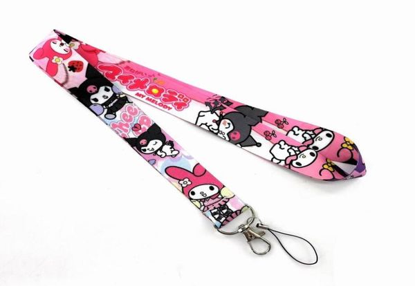 

cartoon cinnamoroll my melody anime lanyard for keys id card gym mobile phone straps usb badge holder diy hang rope lariat keychai5217509, Silver