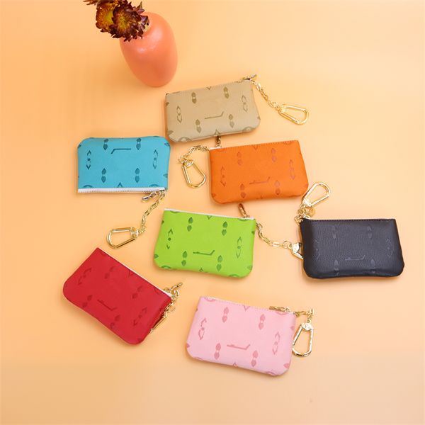 

luxury brand designer key wallet pouch women men mini coin purse lzjl, Red;blue