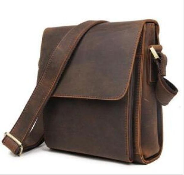 

2020 vintage mens shoulder bags genuine leather men messenger bags men039s bag business male crossbody bag small man leathe5496361